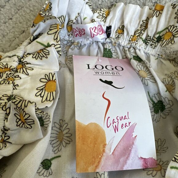 Daisy Floral Print Ruched Blouse Puff Sleeves Juniors XL Right Hippie Blouse - Picture 11 of 11